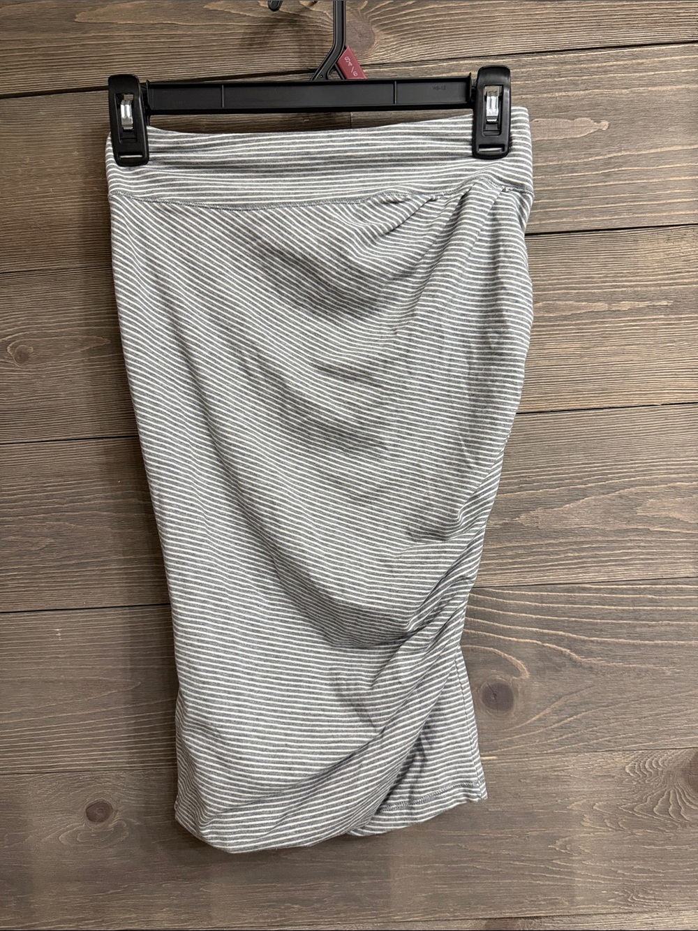 Striped Gray Pencil Skirt - Women